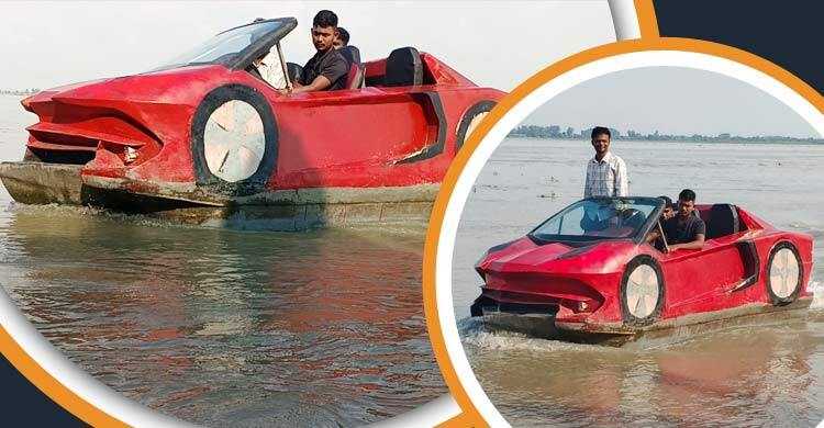 ল্যাম্বরগিনির আদলে স্পিডবোট তৈরি করলেন দশম শ্রেণীর রাহাদ